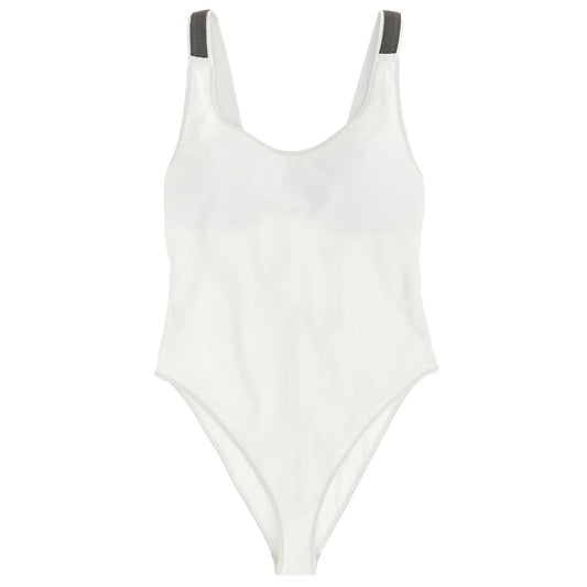 Brunello Cucinelli White Polyamide One-Piece Swimsuit