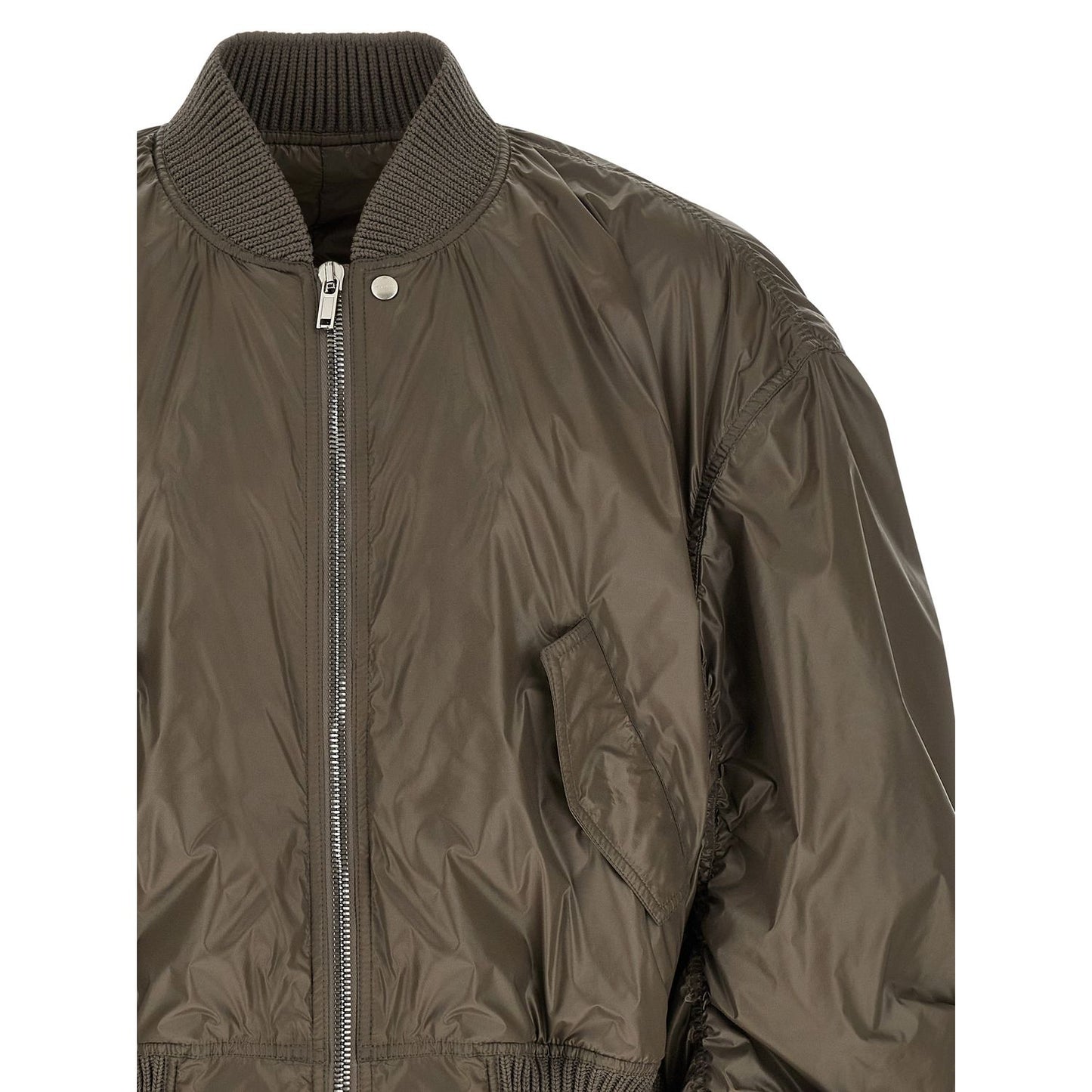 Rick Owens Gray Nylon Bomber