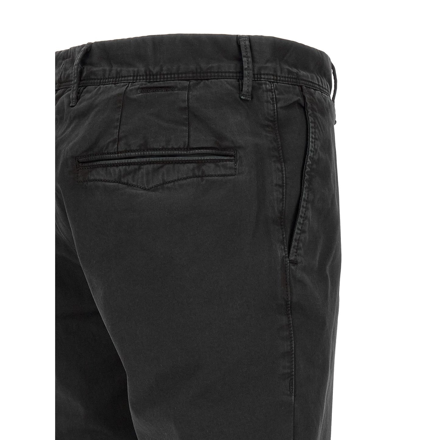 Incotex Black Cotton Casual Pants