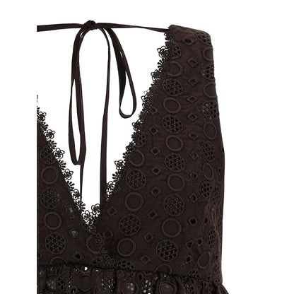 PINKO Brown Cotton Blouse