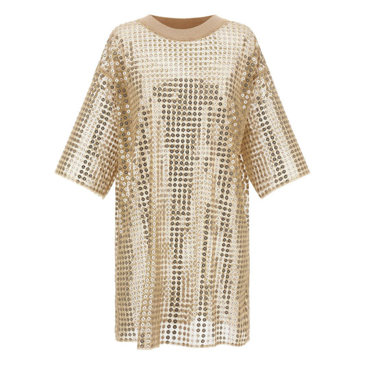 Fabiana Filippi Beige Polyester Short Dress