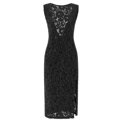 PINKO Black Cotton Midi Dress