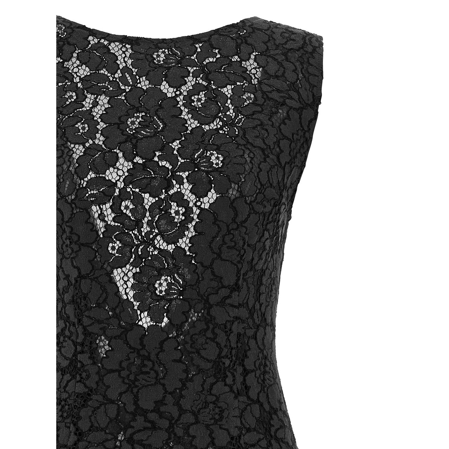 PINKO Black Cotton Midi Dress