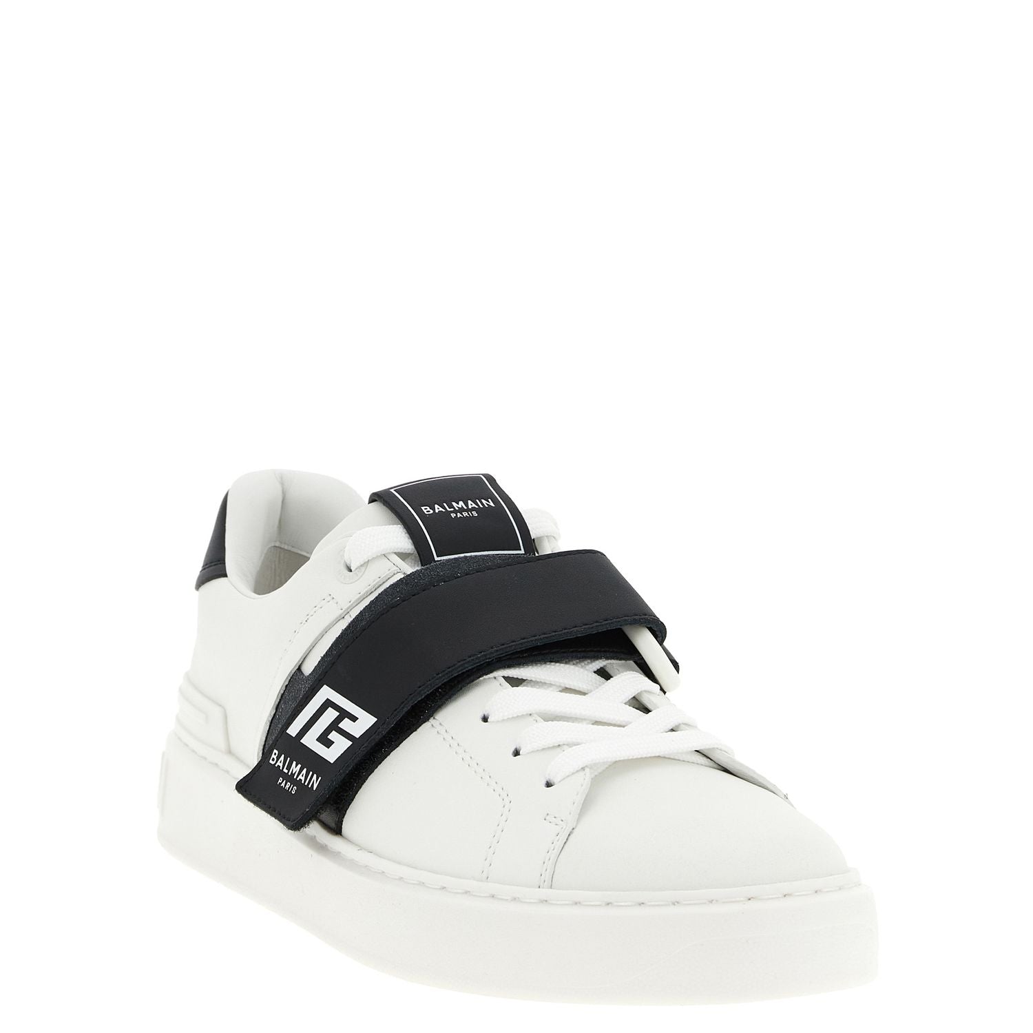 Balmain Bicolor Calfskin Low Top Sneakers
