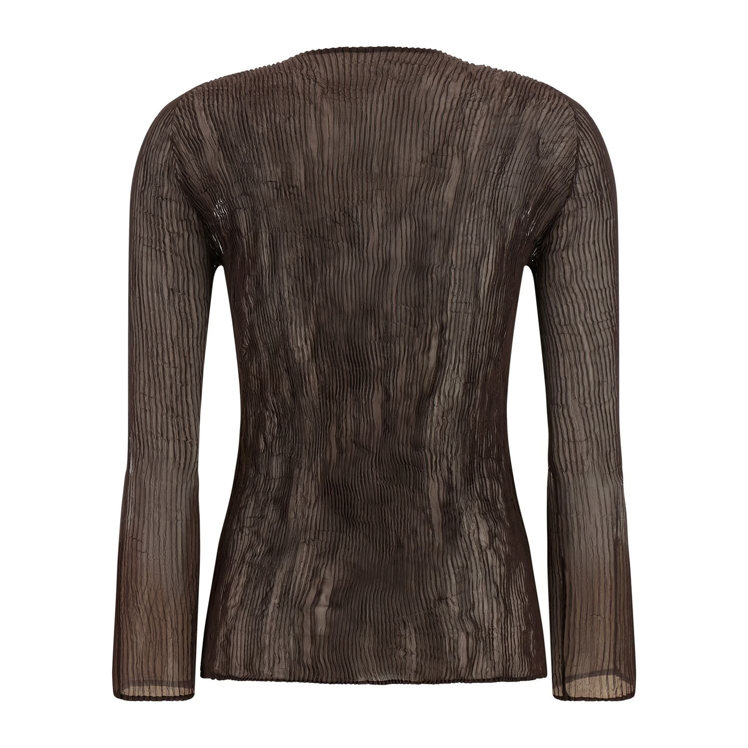 Issey Miyake Brown Polyester Blouse