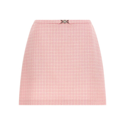 Versace Multicolor Virgin Wool Long Skirt