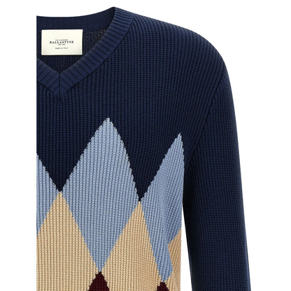 Ballantyne Blue Cotton Cardigan