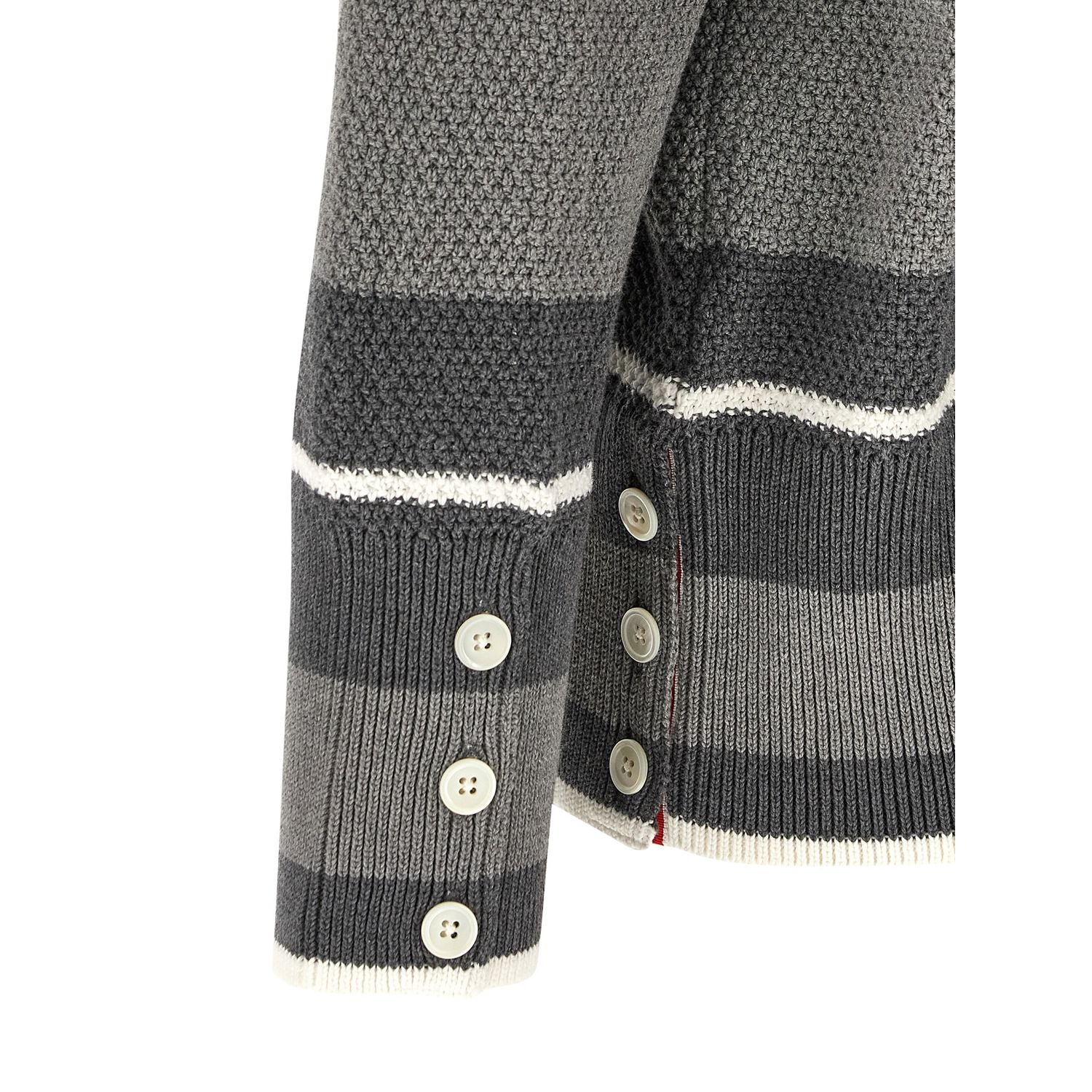 Thom Browne Gray Cotton Cardigan