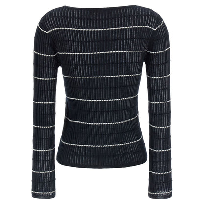 Max Mara Blue Silk Cardigan