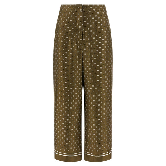 Max Mara Bicolor Silk Casual Pants