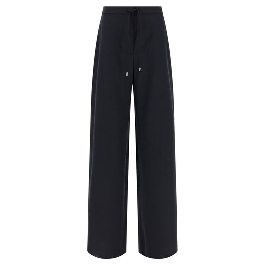Max Mara Blue Virgin Wool Casual Pants