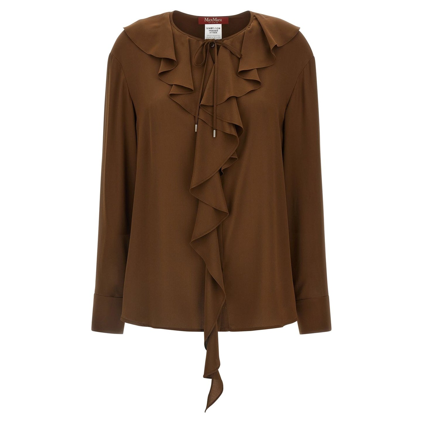 Max Mara Brown Silk Blouse