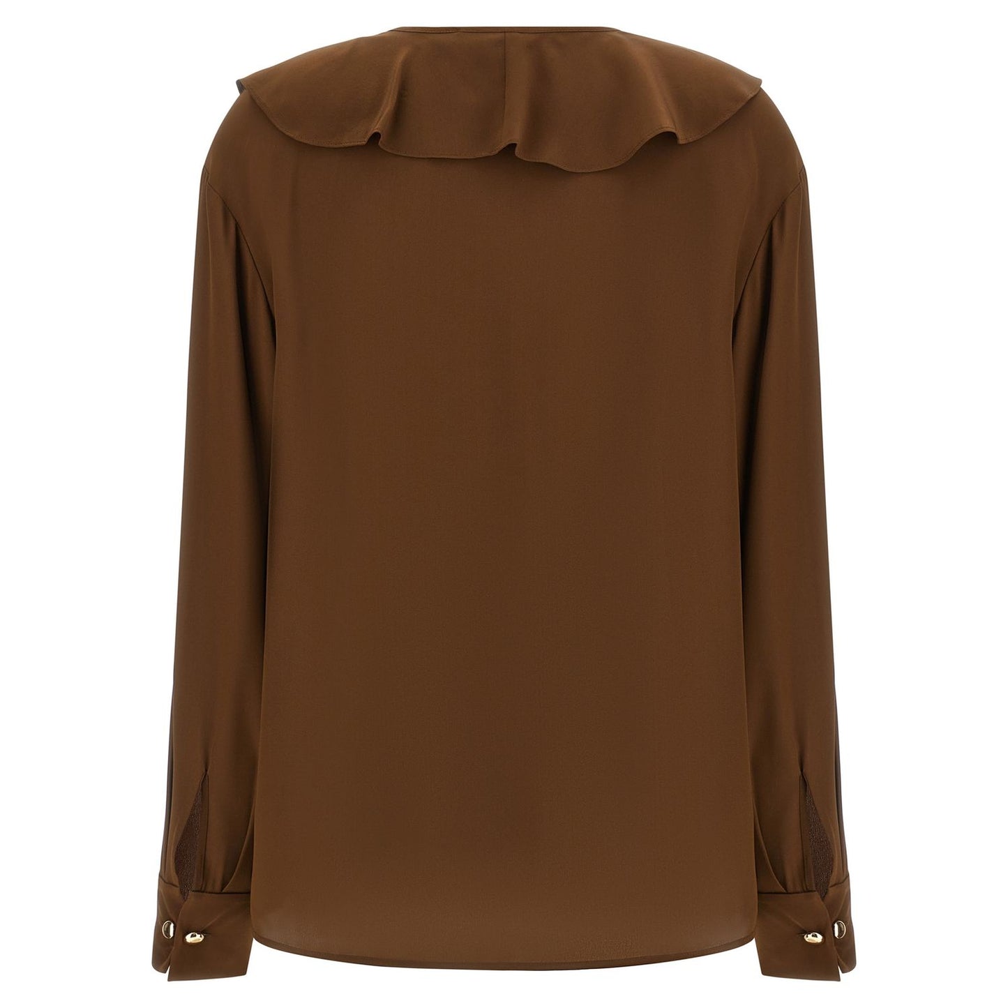 Max Mara Brown Silk Blouse