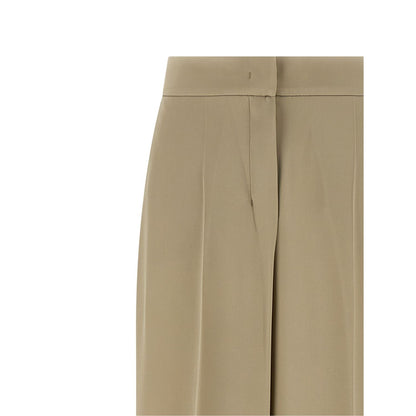Max Mara Beige Silk Dress Pants