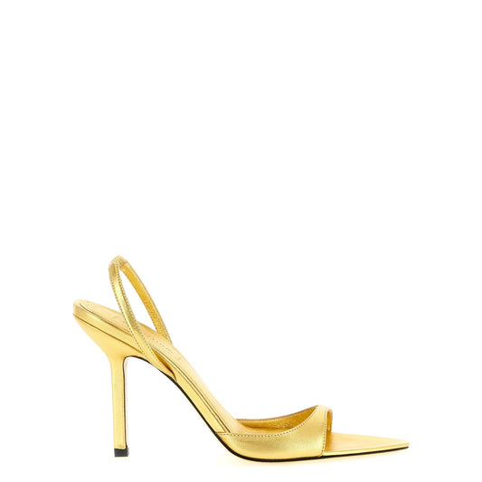 Armarium Gold Lambskin Stiletto Heel Sandals