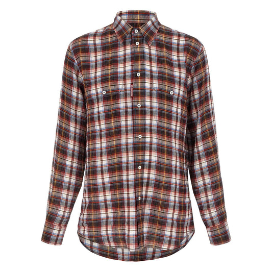 Dsquared² Red Linen Blouse