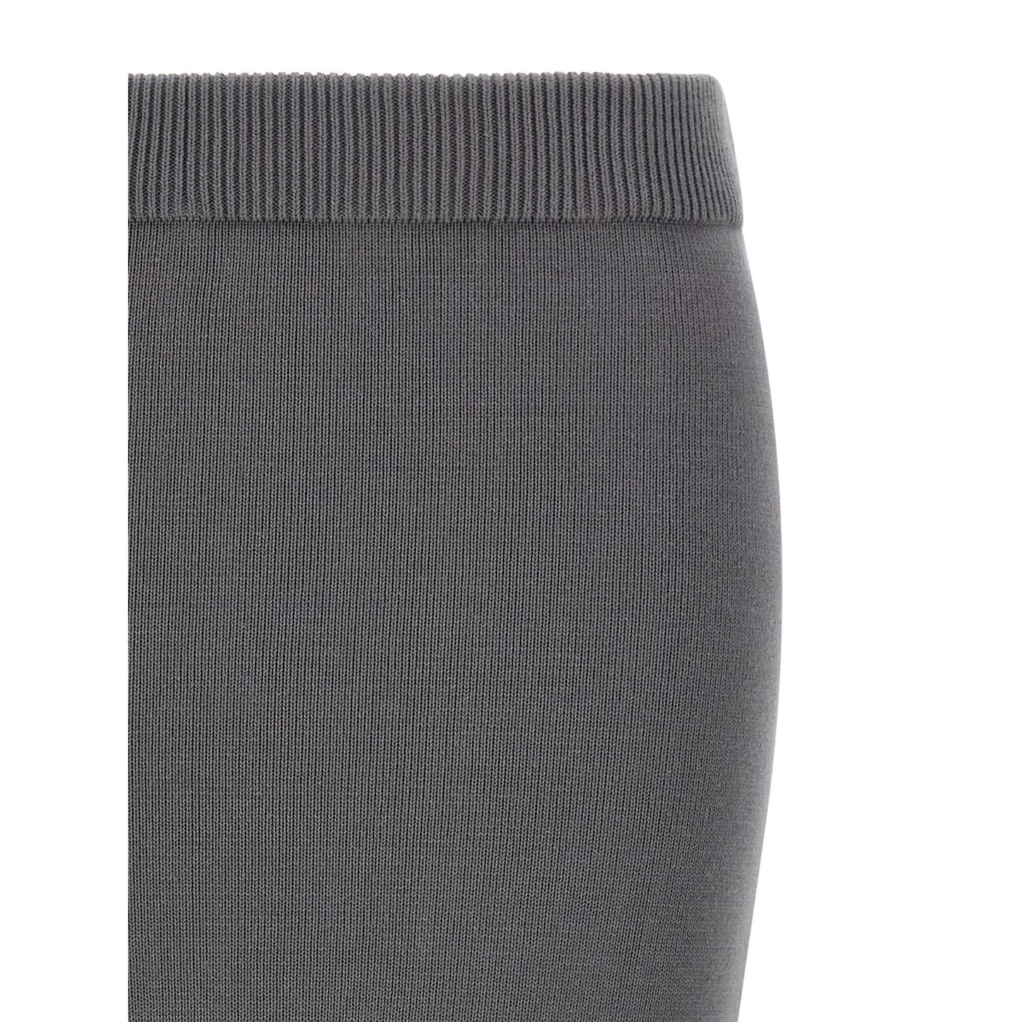Entire Studios Gray Cotton Midi Skirt
