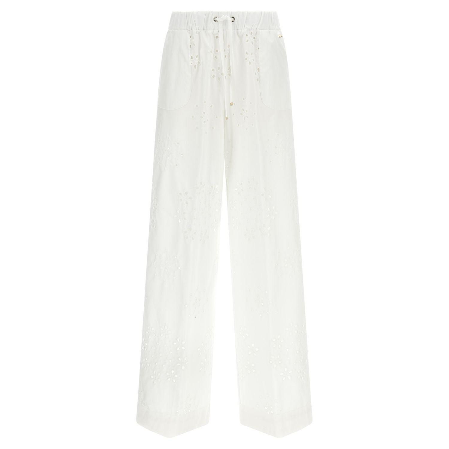 Herno White Cotton Casual Pants