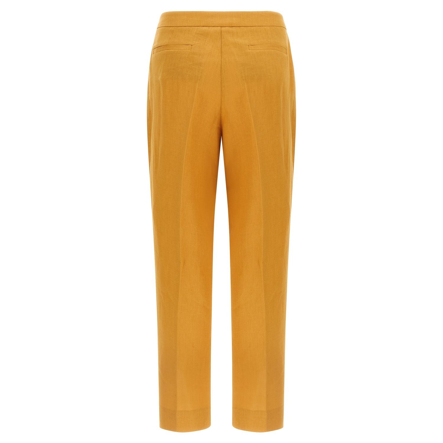 Herno Orange Linen Casual Pants