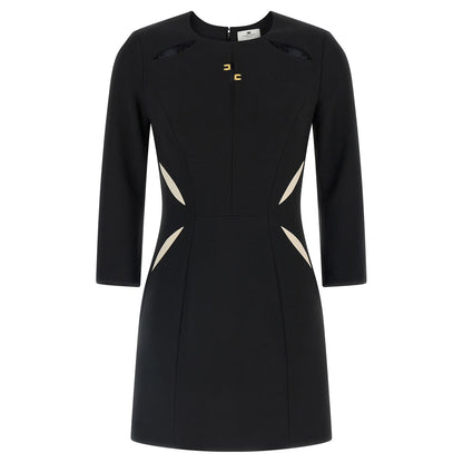 Elisabetta Franchi Bicolor Polyester Short Dress