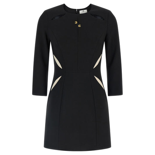 Elisabetta Franchi Bicolor Polyester Short Dress