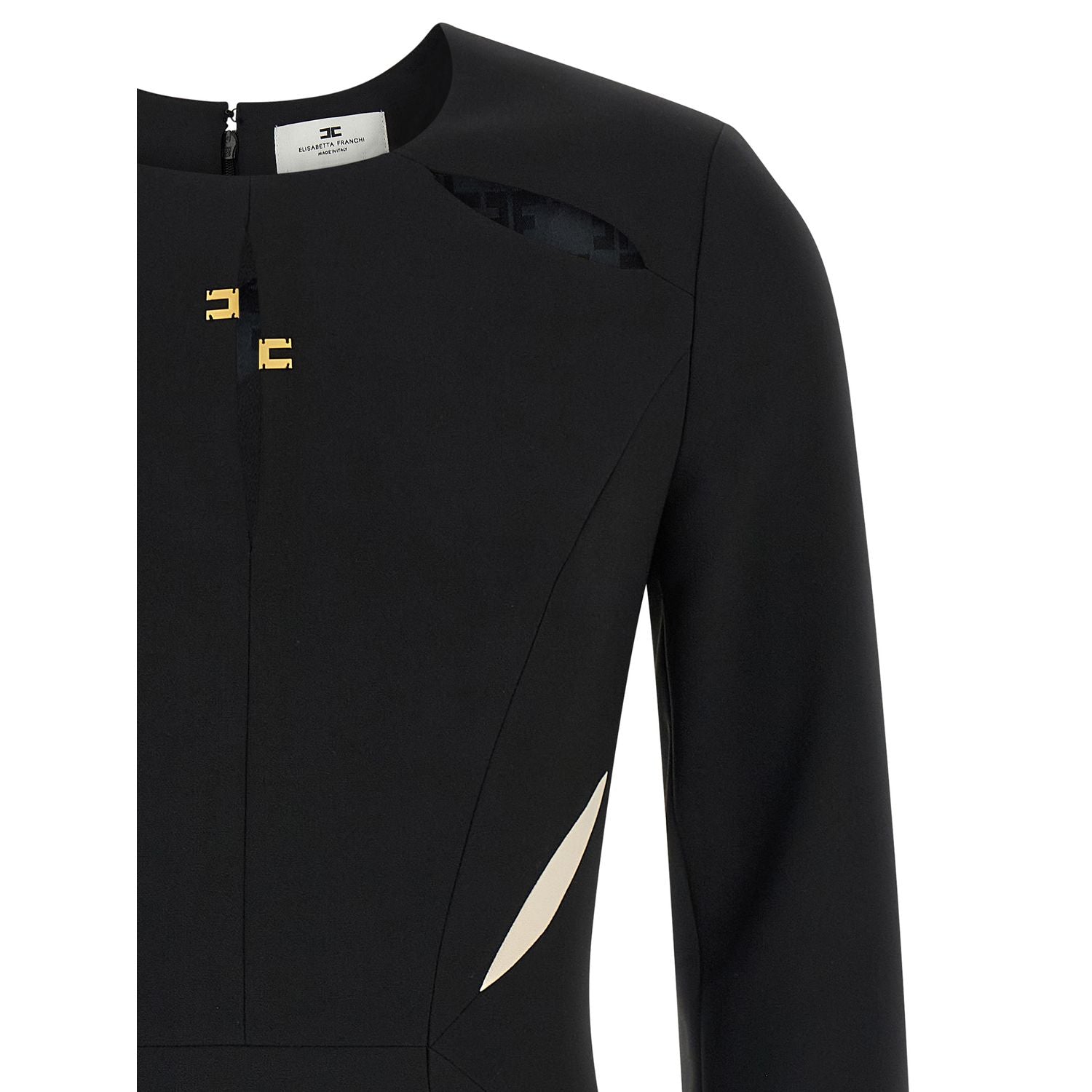 Elisabetta Franchi Bicolor Polyester Short Dress