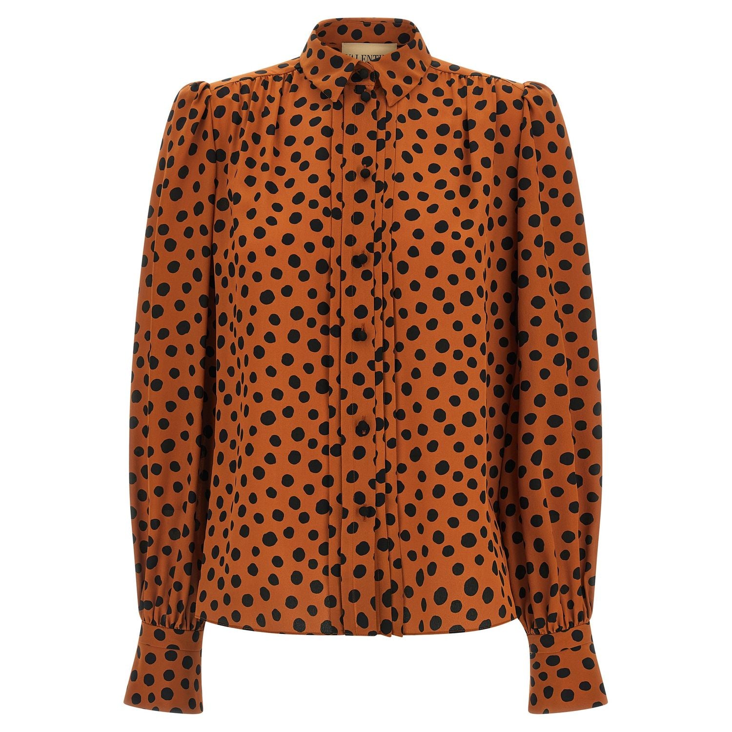 Valentino Garavani Orange Silk Blouse