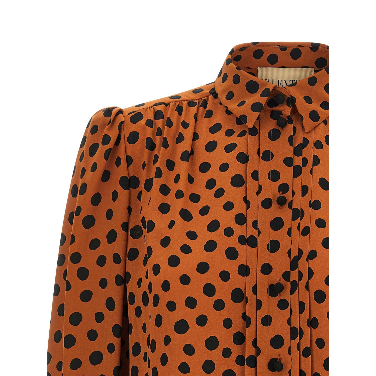 Valentino Garavani Orange Silk Blouse