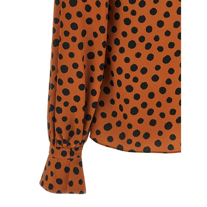 Valentino Garavani Orange Silk Blouse