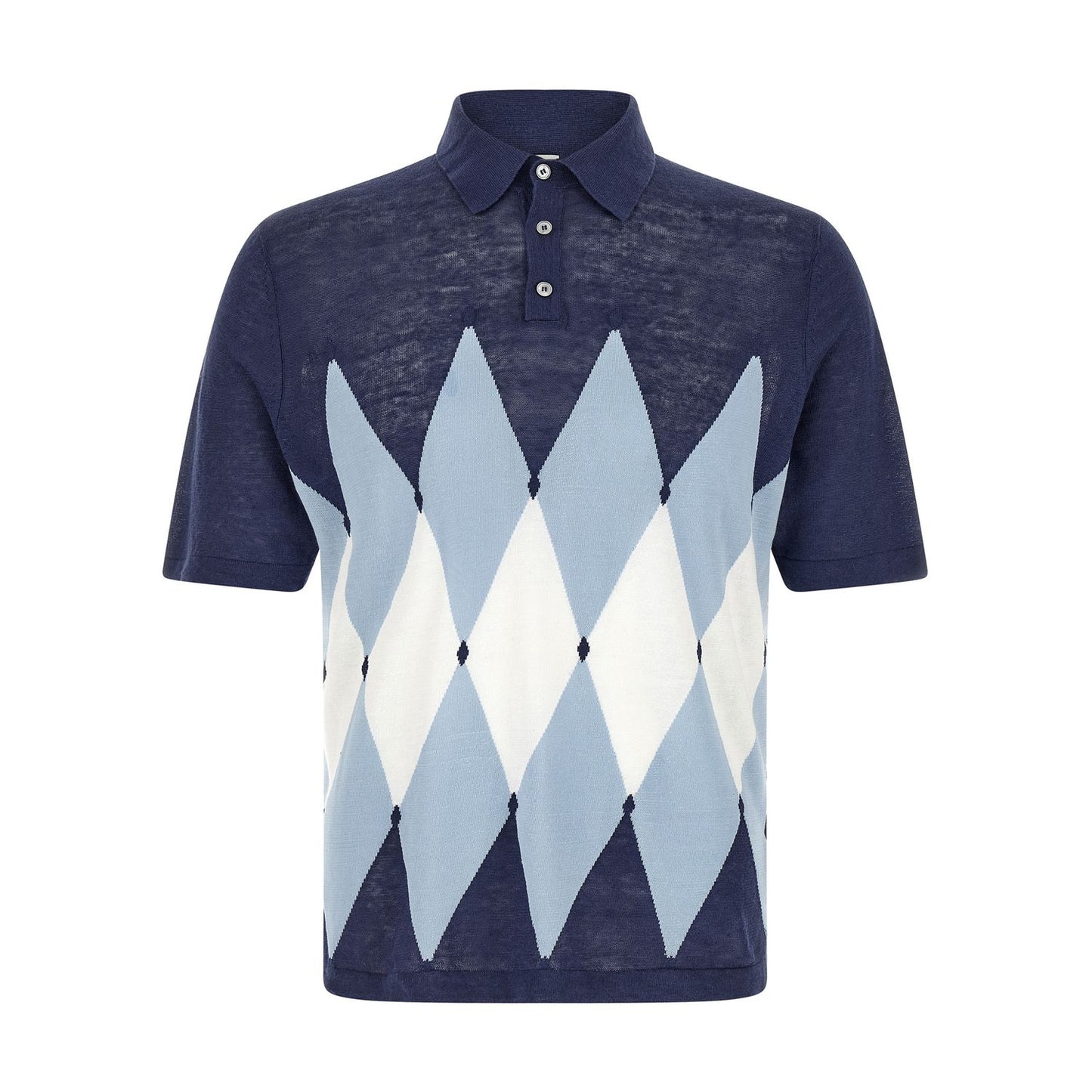 Ballantyne Blue Linen Polo Shirt