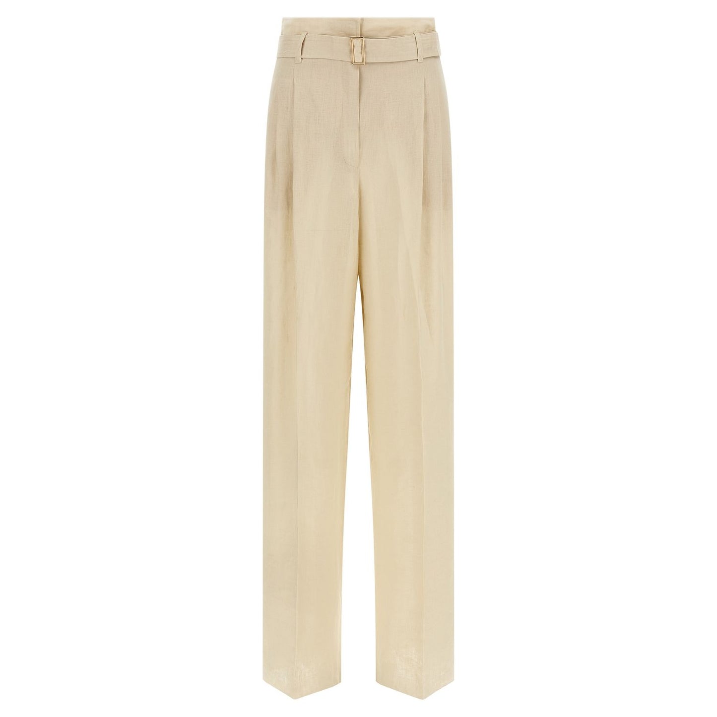 Max Mara Beige Linen Casual Pants