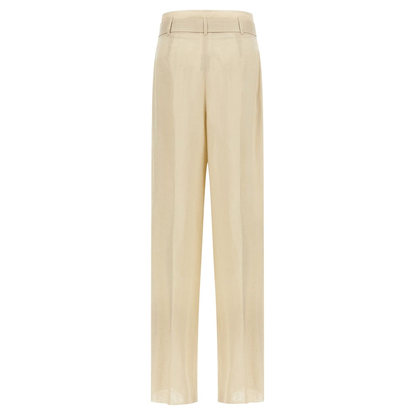 Max Mara Beige Linen Casual Pants