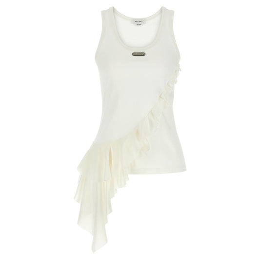 Alexander McQueen White Cotton Tank Tops