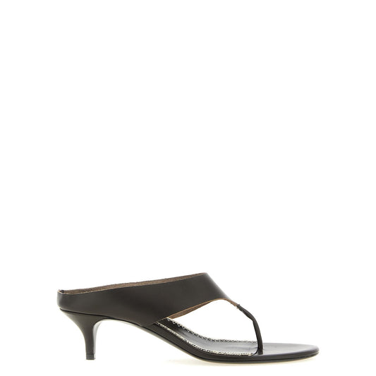 Magda Butrym Brown Leather Stiletto Heel Sandals