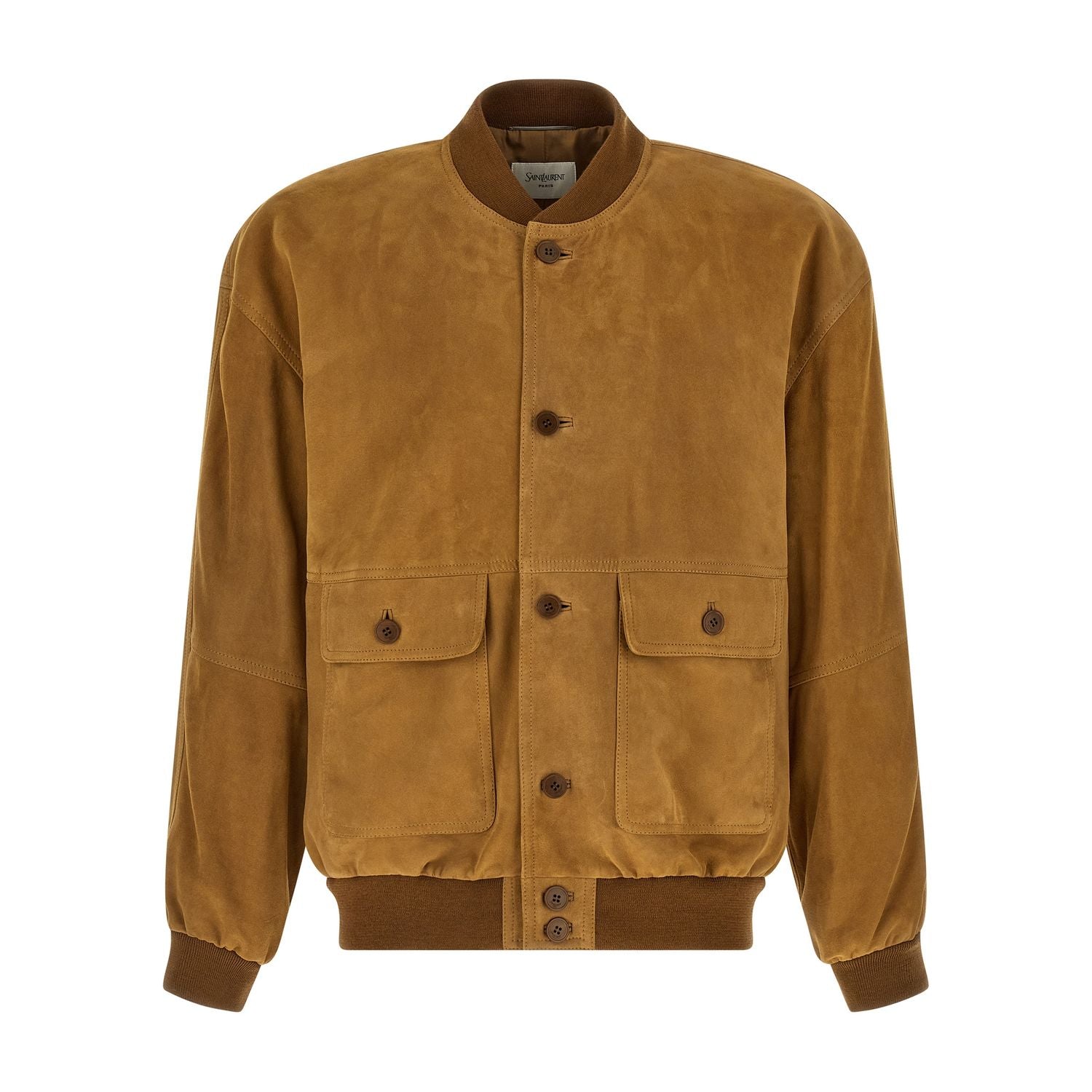 Saint Laurent Brown Lamb Leather Leather Jacket