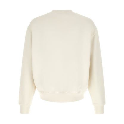 Palm Angels White Cotton Sweatshirt
