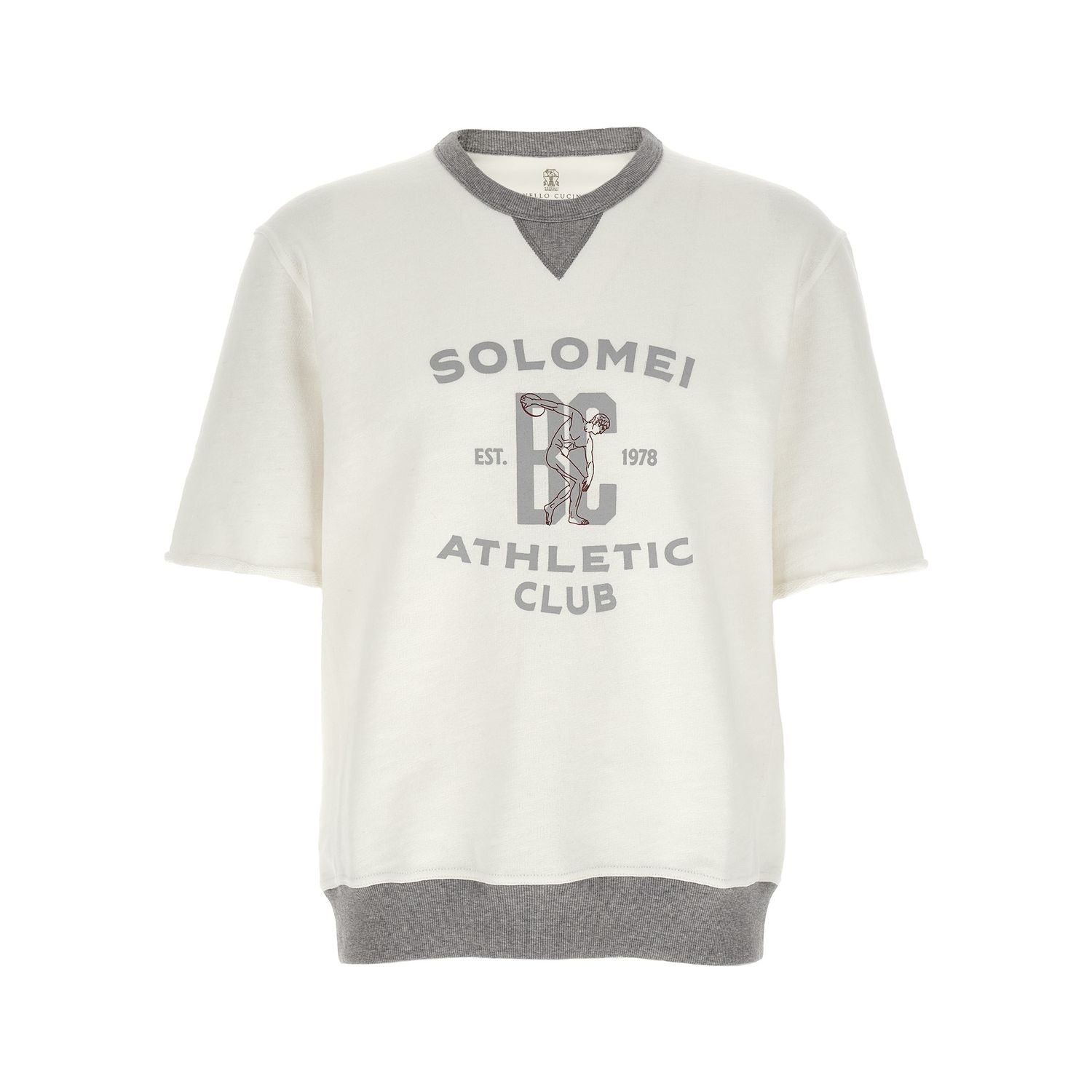 Brunello Cucinelli White Cotton Sweatshirt