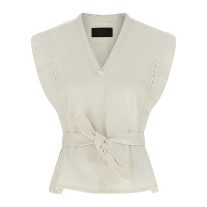 Lemaire White Cotton Sleeveless Jacket