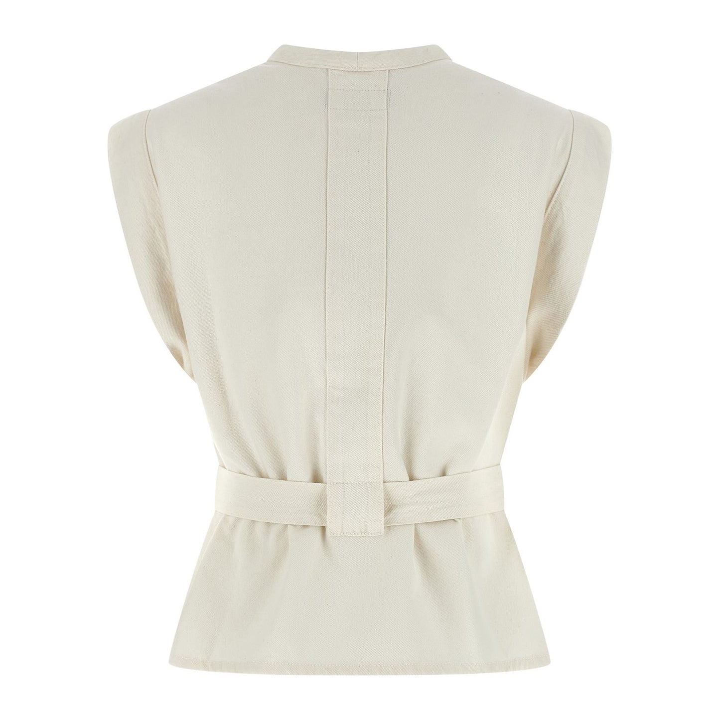Lemaire White Cotton Sleeveless Jacket