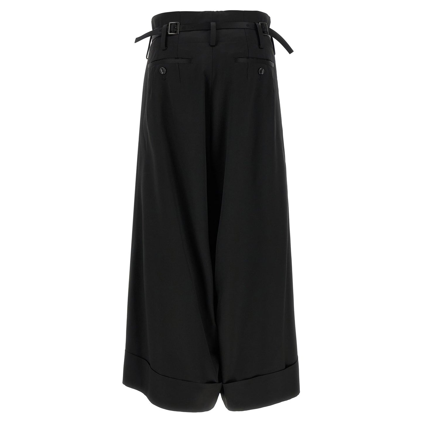 Junya Watanabe Black Acetate Flared Pants