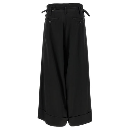 Junya Watanabe Black Acetate Flared Pants