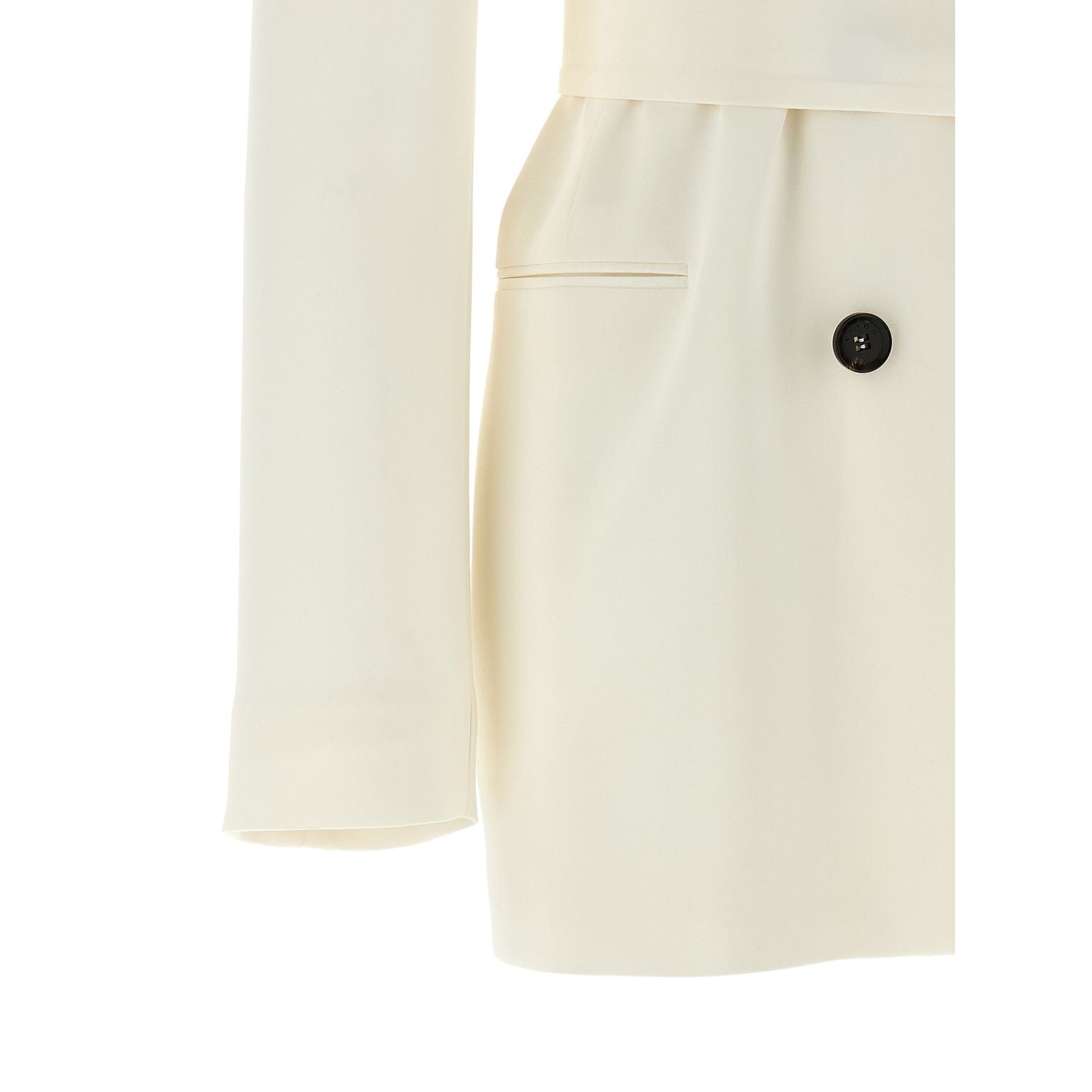 Kiton White Silk Blazer