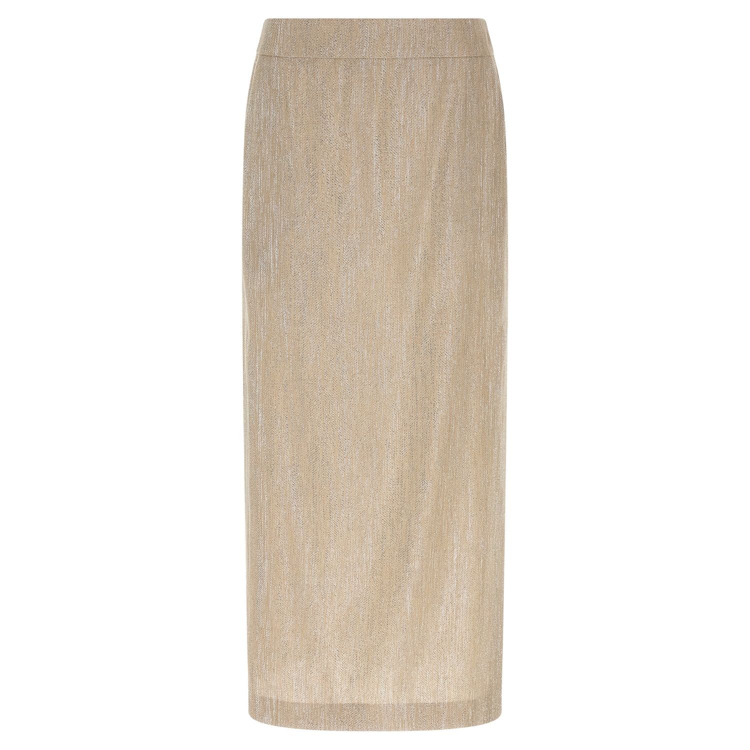 Peserico Beige Viscose Midi Skirt