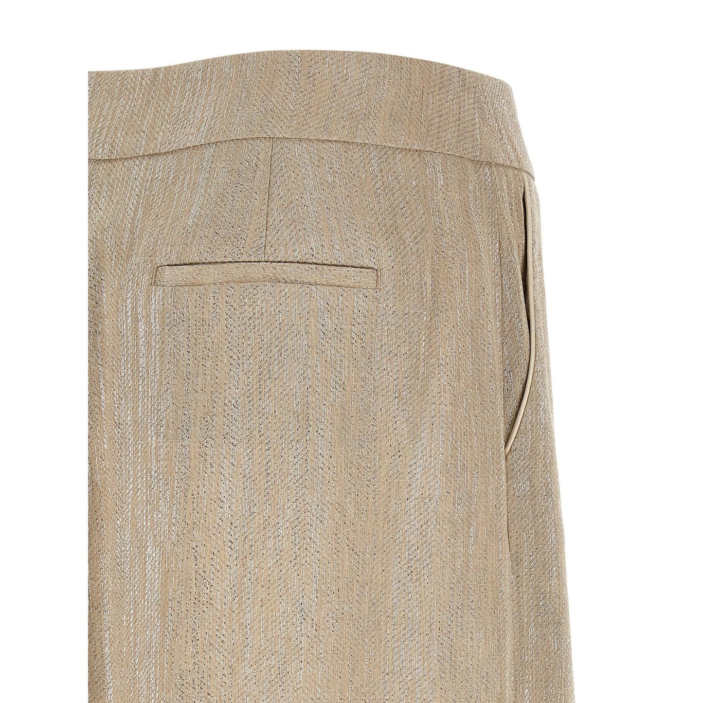 Peserico Beige Viscose Midi Skirt