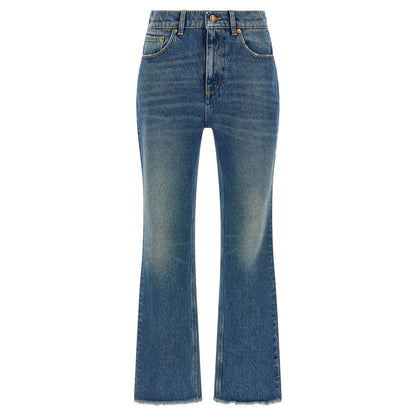 Golden Goose Blue Cotton Flared Jeans