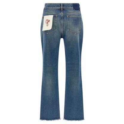 Golden Goose Blue Cotton Flared Jeans