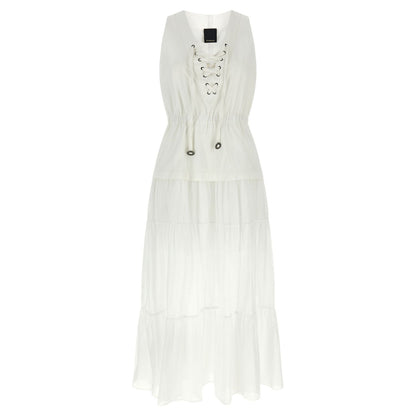PINKO White Cotton Long Dress