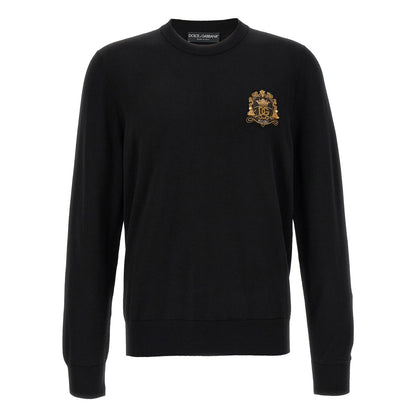 Dolce & Gabbana Black Virgin Wool Cardigan