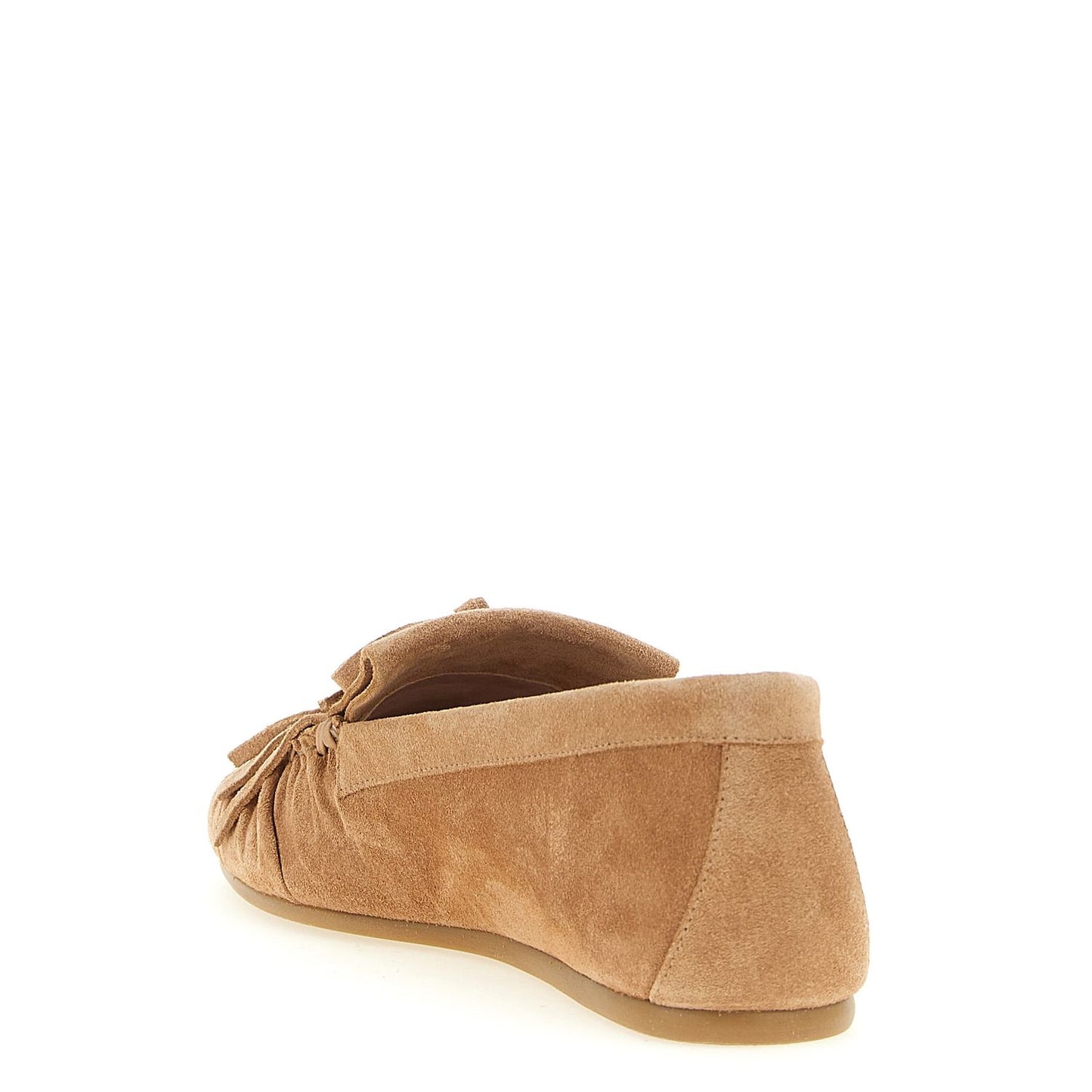 Stuart Weitzman Brown Calfskin Slip-On Loafers