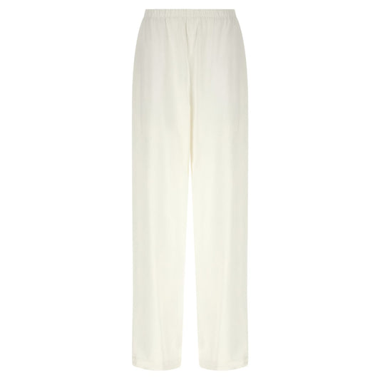 Max Mara White Linen Casual Pants